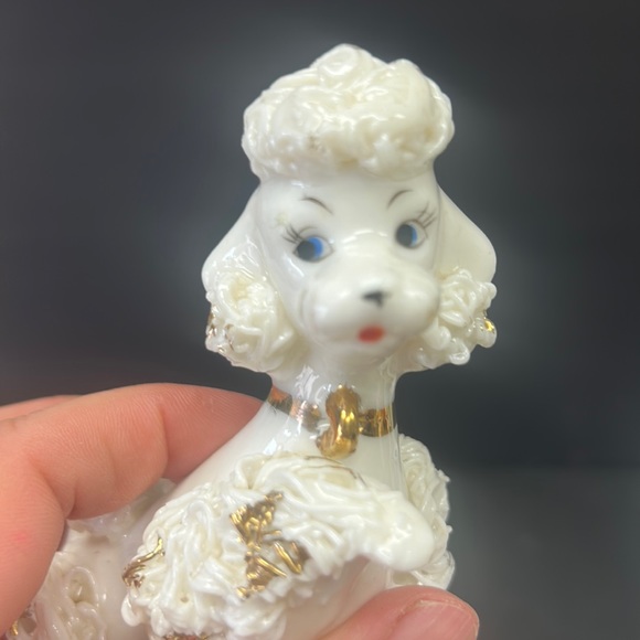 Mid Century Modern anthropomorphic porcelain spaghetti Poodle figurine - Picture 7 of 10